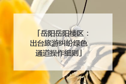 岳阳岳阳楼区：出台旅游纠纷绿色通道操作细则